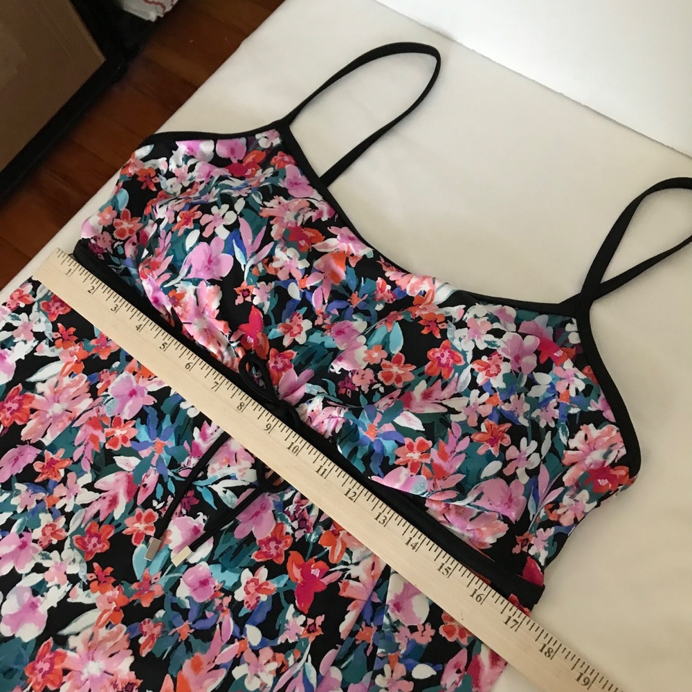 SWIM SOLUTIONS Floral Swimsuit Pink Black Women’s Plus Size 18 - Picture 13 of 16